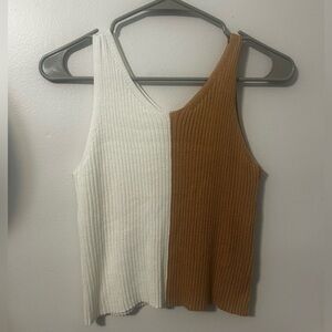 Two-Tone Ribbed Women’s Top